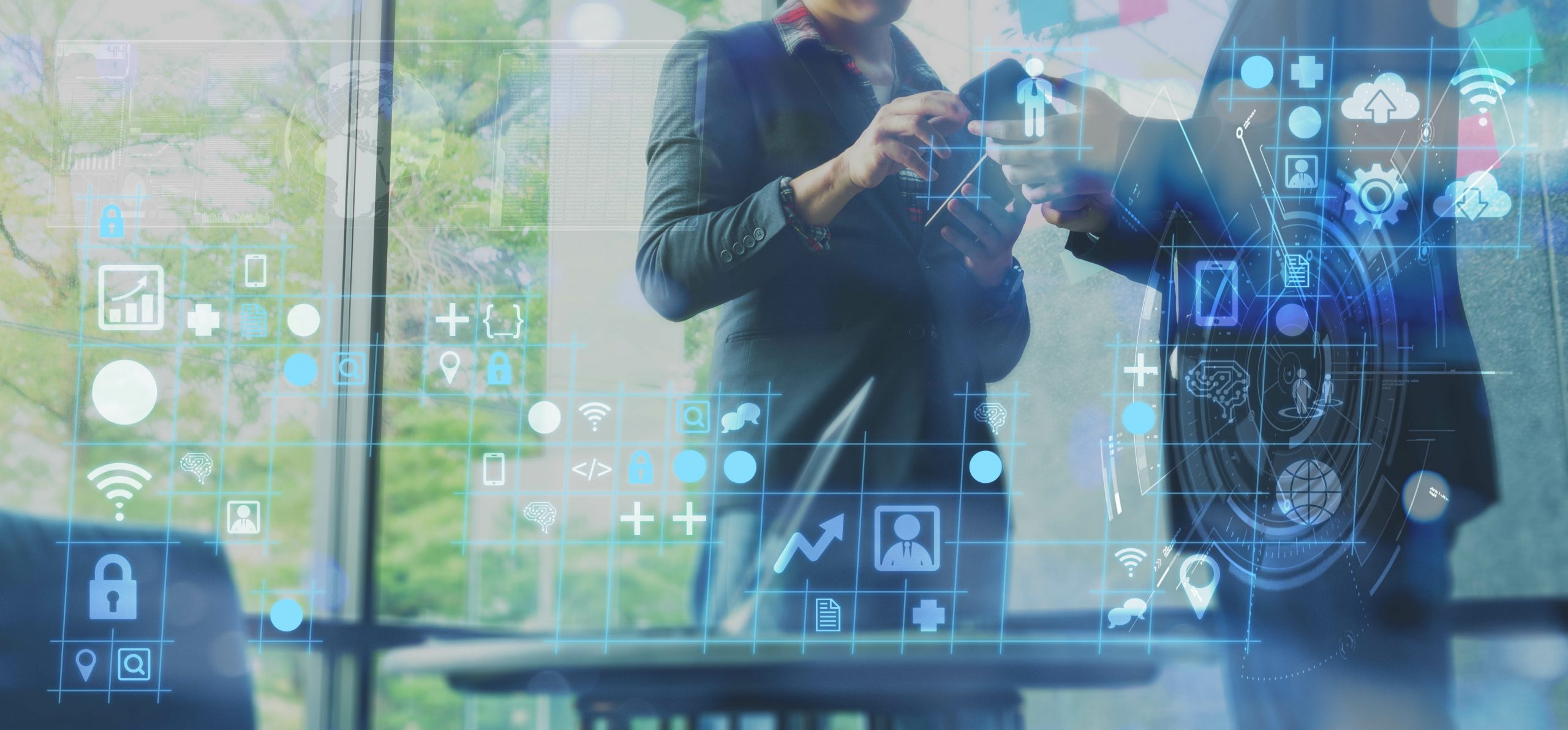 Diagram of technology icon of programmer team design application