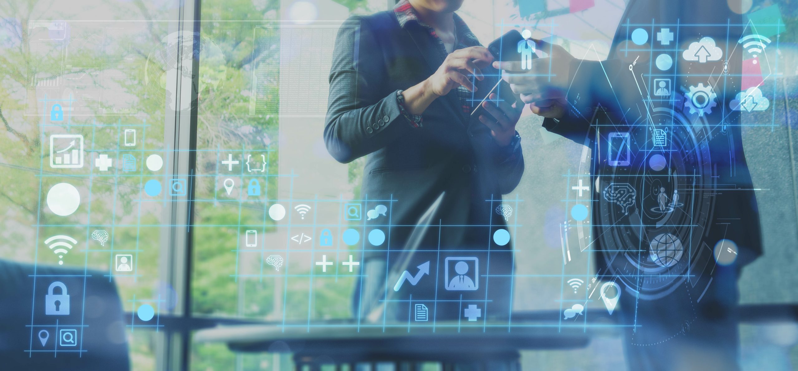 Diagram of technology icon of programmer team design application